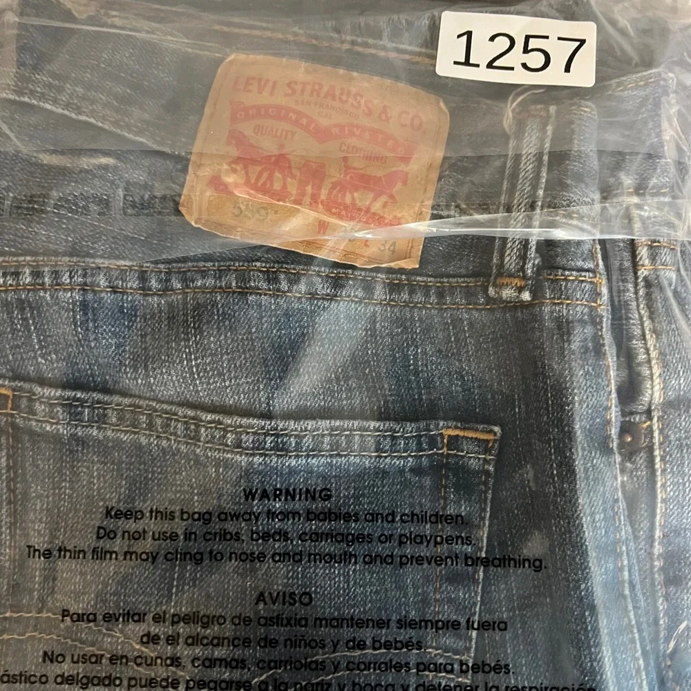 Levis 559 Relaxed Straight Jeans Mens 33x34 Blue Medium Wash Denim 00559-4258